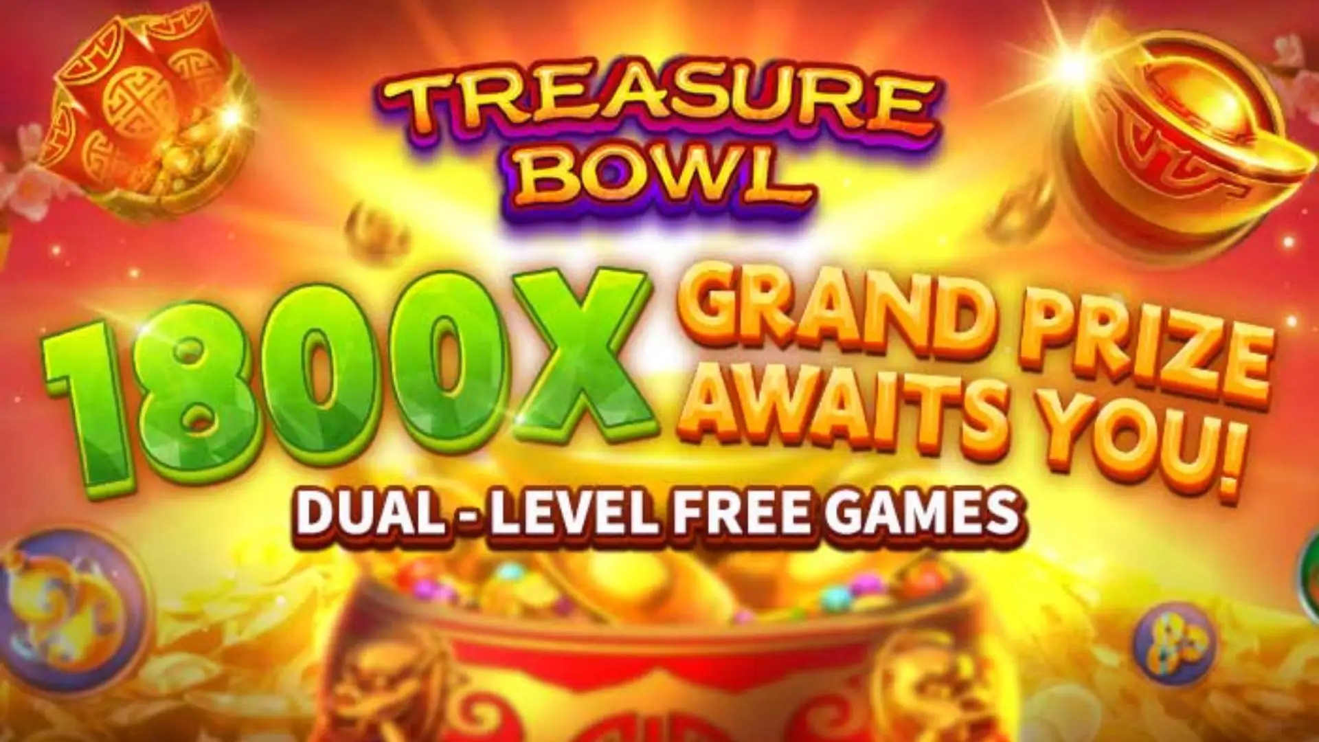 Multiplicadores Treasure Bowl 70t - 7777x Máximo com Tigela Dourada